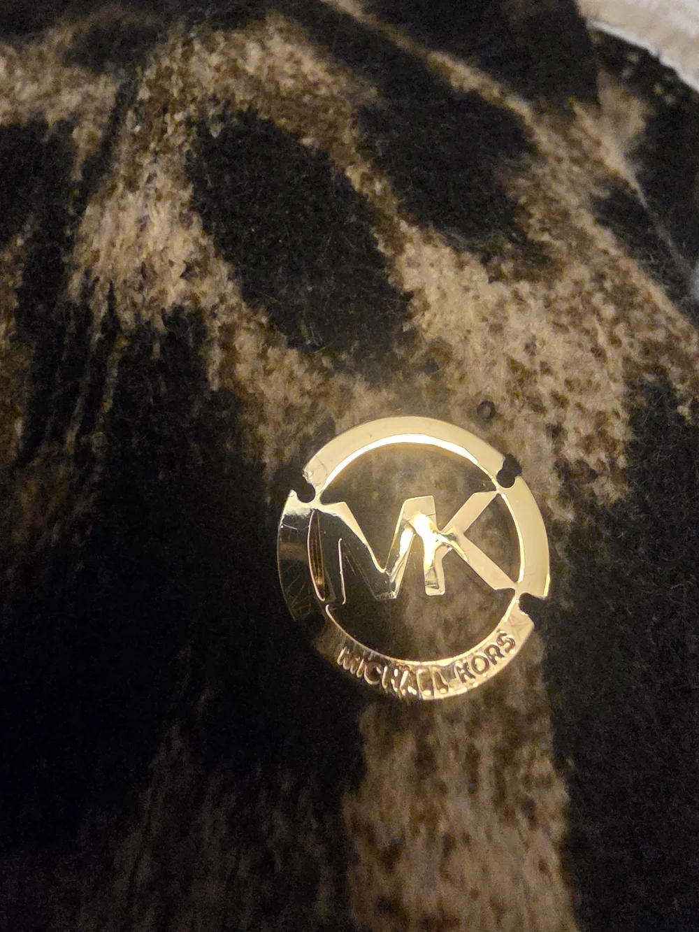 Michael Kors Leopard Print Knit Top - Black and Brown